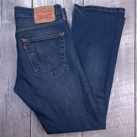 Levi's Other - Levis Mens 527 Jeans Size 30x30 Slim Bootcut Mid Rise Dark Blue Denim Wash
